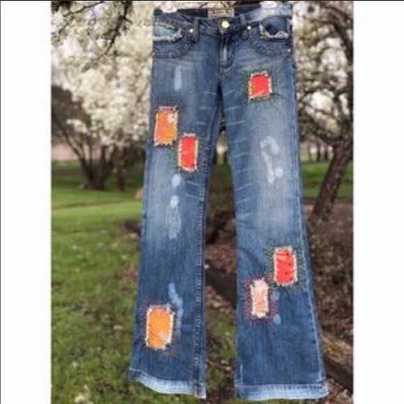 Allen B. By Allen Schwartz Denim - Allen B. by Allen Schwartz wide patches jeans 26